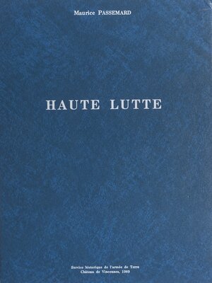 cover image of Haute lutte